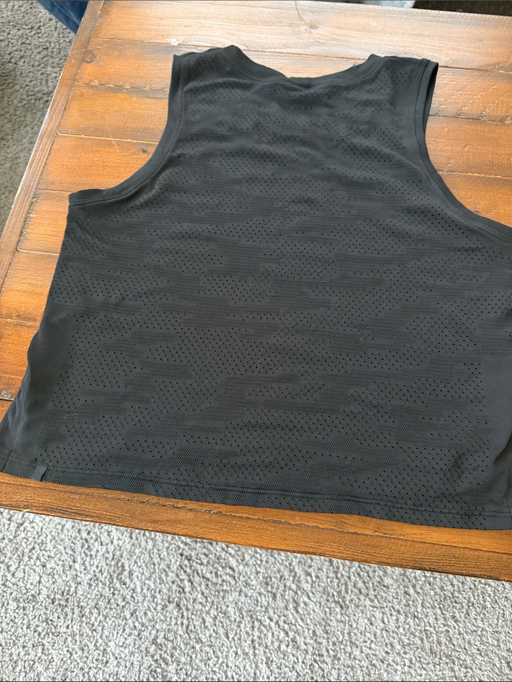 lululemon athletica Black Perforated Tank Top